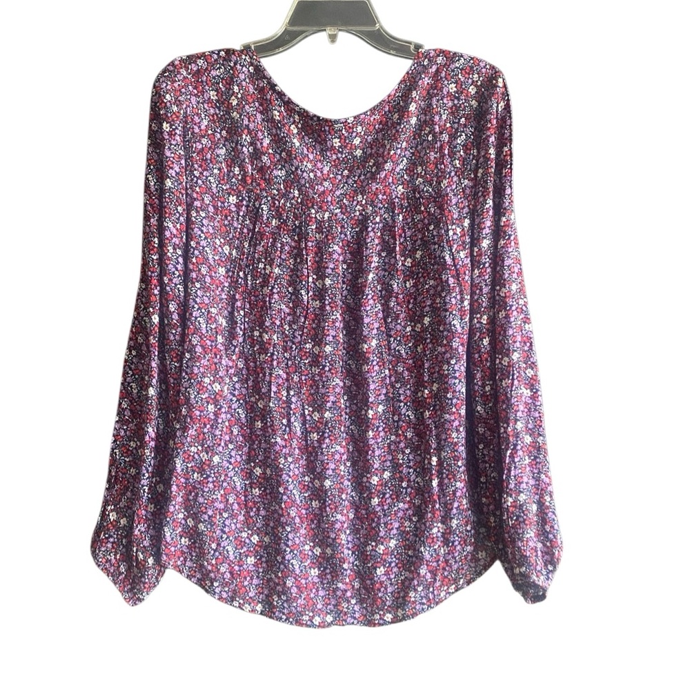 Lucky Brand Long Sleeve Button Down Floral Print Blouse. Size X-Large - Picture 7 of 11